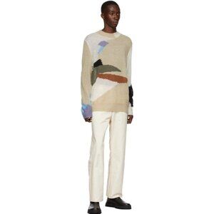 Mens Brownstone Mohair Landscape Sweater Oversized Size 1 XS NWT